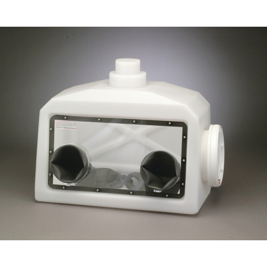 Bel-Art Portable Glove Box System with 2 Gas Ports, Gloves, and Clamping Rings; 27 x 13 x 22 in.