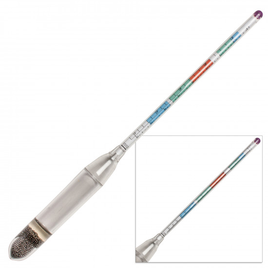 Bel-Art, H-B DURAC Triple Scale Beer and Wine Hydrometer, Polycarbonate Bel-Art, H-B DURAC Triple Scale Beer and Wine Hydrometer, Polycarbonate