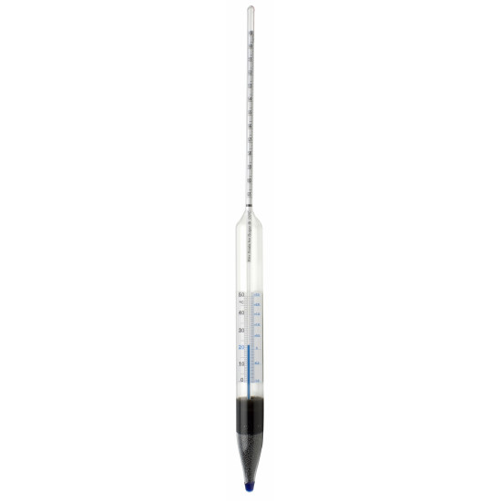 Bel-Art, H-B DURAC Safety 0/12 Degree Brix Sugar Scale Combined Form Thermo-Hydrometer