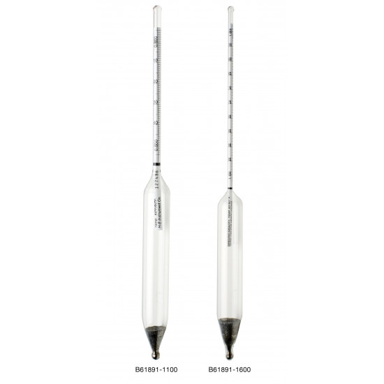 Bel-Art, H-B DURAC 1.050/1.100 Specific Gravity ASTM 126H Hydrometer for Heavy Liquids