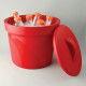 Bel-Art Magic Touch 2 High Performance Red Ice Bucket; 4.0 Liter, With Lid Bel-Art Magic Touch 2 High Performance Red Ice Bucket; 4.0 Liter, With Lid
