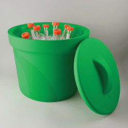 Bel-Art Magic Touch 2 High Performance Green Ice Bucket; 4.0 Liter, With Lid
