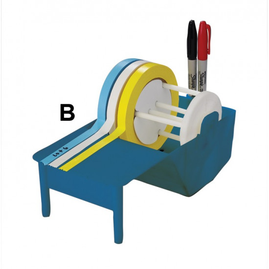 Bel-Art Economy Write-On Multi-Roll Label Tape Dispenser; 12 x 5⁵/₈ x 4¹/₈ in. Bel-Art Economy Write-On Multi-Roll Label Tape Dispenser; 12 x 5⁵/₈ x 4¹/₈ in.