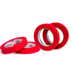 Bel-Art Write-On Red Label Tape; 40yd Length, ³/₄ in. Width, 3 in. Core (Pack of 4)