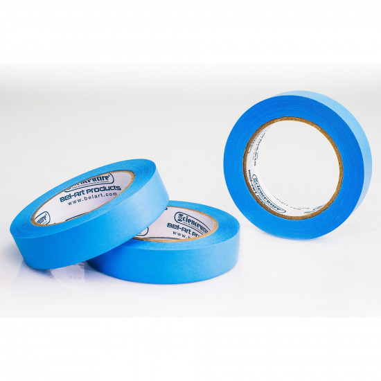Bel-Art Write-On Blue Label Tape; 40yd Length, 1 in. Width, 3 in. Core (Pack of 3) Bel-Art Write-On Blue Label Tape; 40yd Length, 1 in. Width, 3 in. Core (Pack of 3)