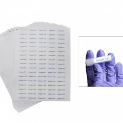 Bel-Art Cryogenic Storage Label Sheets; 33x13mm for 1.5-2ml Tubes, White (1700 labels)