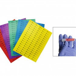 Bel-Art Cryogenic Storage Label Sheets; 33x13mm for 1.5-2ml Tubes, Assorted (2125 labels)