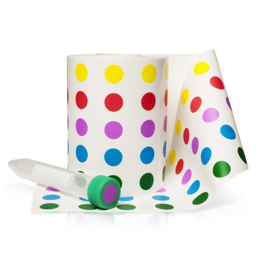 Bel-Art Cryogenic Storage Labels; Roll of 13mm Dots for 1.5-2ml Tubes, Assorted (5000 labels) Bel-Art Cryogenic Storage Labels; Roll of 13mm Dots for 1.5-2ml Tubes, Assorted (5000 labels)