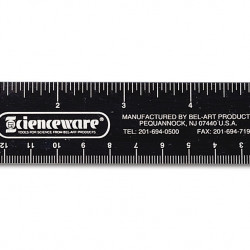 Bel-Art Fluorescent Ruler; Metric/English Scale, 15cm, 6 in.