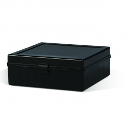 Bel-Art 100-Place Plastic Freezer Storage Boxes; Opaque Black (Pack of 5)