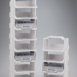 Bel-Art Cryo Tower Storage System; 4 Levels, Plastic, 6 x 6 x 11¹³⁄₁₆ in.