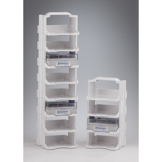 Bel-Art Cryo Tower Storage System; 4 Levels, Plastic, 6 x 6 x 11¹³⁄₁₆ in.