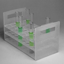 Bel-Art H18912-0000 Full-View Test Tube Support; 17-20mm Polypropylene 40 Places 