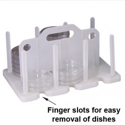 Bel-Art 72mm Contact Plate Rack; 60 Places, Plastic