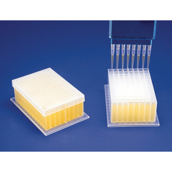 Bel-Art Deep-Well Plate; Sterile, 96 Places, 2ml, Plastic, 5 x 3⅜ x 1⅝ in. (Pack of 24)