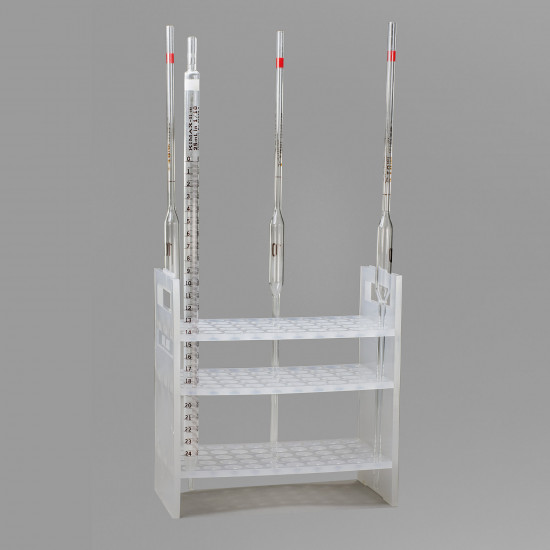Bel-Art Pipette Support Rack; 16mm, 50 Places, 8⅜ x 4½ x 8¾ in., Polypropylene Bel-Art Pipette Support Rack; 16mm, 50 Places, 8⅜ x 4½ x 8¾ in., Polypropylene