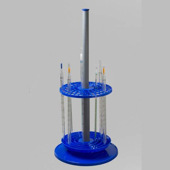 Bel-Art Rotary Pipette Stand; 94 Places, Polypropylene Bel-Art Rotary Pipette Stand; 94 Places, Polypropylene