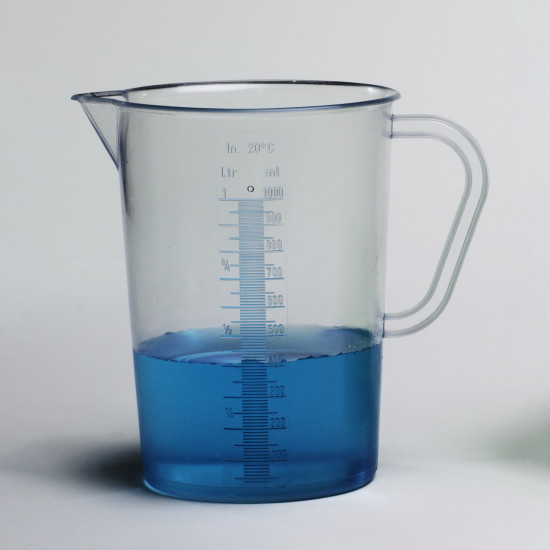 Bel-Art Tall Form 1000ml Clear TPX Graduated Pitcher; 10ml Graduation Bel-Art Tall Form 1000ml Clear TPX Graduated Pitcher; 10ml Graduation