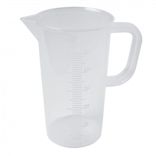 Bel-Art Tall Form 250ml Polypropylene Graduated Pitcher; 5ml Graduation