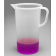 Bel-Art Tall Form 3000ml Polypropylene Graduated Pitcher; 50ml Graduation