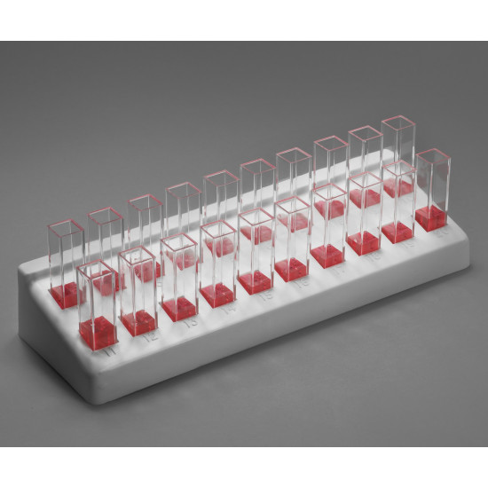 Bel-Art Spectro Cuvette Rack; For 10mm Cuvettes, 20 Places Bel-Art Spectro Cuvette Rack; For 10mm Cuvettes, 20 Places