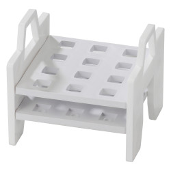 Bel-Art Cuvette Rack; For 10mm Cuvettes, 12 Places, Stackable, 4¼ x 4⅜ x 4⅜ in., Polypropylene