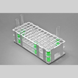 Bel-Art No-Wire Test Tube Rack; For 13-16mm Tubes, 60 Places, White