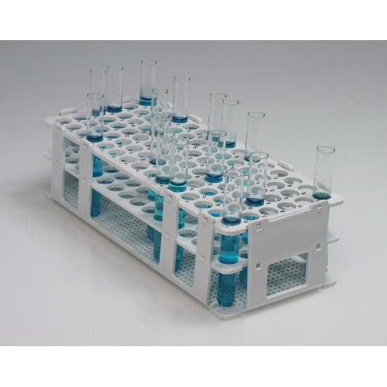 Bel-Art Indexed Test Tube Rack; For 10-13mm Tubes, 90 Places, Standard Numbering