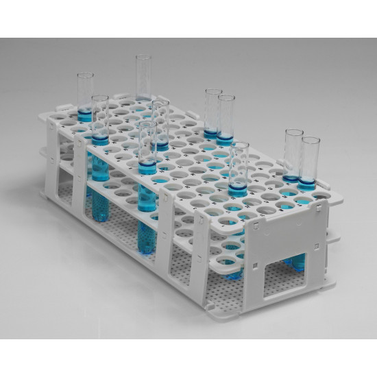 Bel-Art Indexed Test Tube Rack; For 10-13mm Tubes, 90 Places, Serpentine Numbering Bel-Art Indexed Test Tube Rack; For 10-13mm Tubes, 90 Places, Serpentine Numbering
