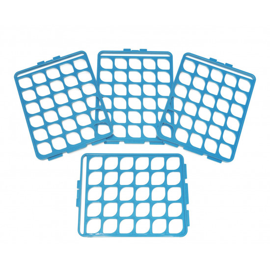 Bel-Art Switch-Grid Test Tube Rack Grids; For 13-16mm Tubes, Blue (Pack of 4) Bel-Art Switch-Grid Test Tube Rack Grids; For 13-16mm Tubes, Blue (Pack of 4)