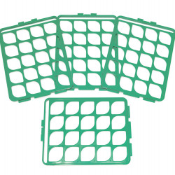 Bel-Art Switch-Grid Test Tube Rack Grids; For 16-20mm Tubes, Green (Pack of 4)