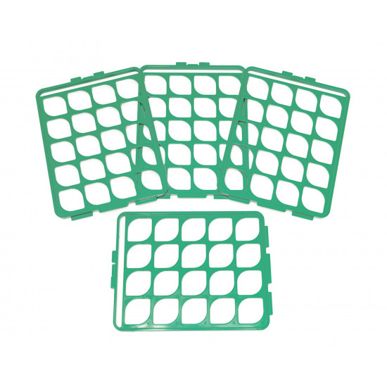 Bel-Art Switch-Grid Test Tube Rack Grids; For 16-20mm Tubes, Green (Pack of 4) Bel-Art Switch-Grid Test Tube Rack Grids; For 16-20mm Tubes, Green (Pack of 4)