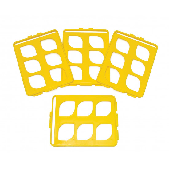 Bel-Art Switch-Grid Test Tube Rack Grids; For 25-30mm Tubes, Yellow (Pack of 4) Bel-Art Switch-Grid Test Tube Rack Grids; For 25-30mm Tubes, Yellow (Pack of 4)