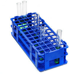 Bel-Art No-Wire Test Tube Rack; For 13-16mm Tubes, 60 Places, Blue