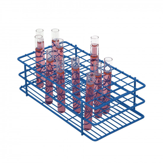 Bel-Art Poxygrid Test Tube Rack; For 10-13mm Tubes, 72 Places, Blue