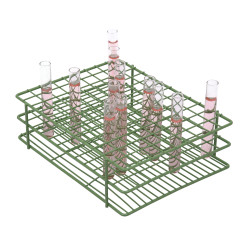 Bel-Art Poxygrid Test Tube Rack; For 10-13mm Tubes, 108 Places, Green