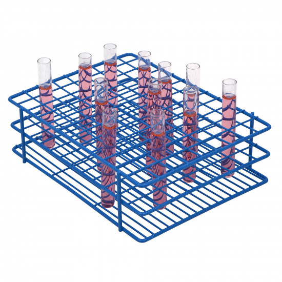 Bel-Art Poxygrid Test Tube Rack; For 10-13mm Tubes, 108 Places, Blue