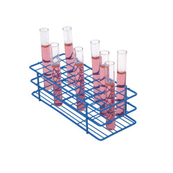 Bel-Art Poxygrid Test Tube Rack; For 13-16mm Tubes, 40 Places, Blue