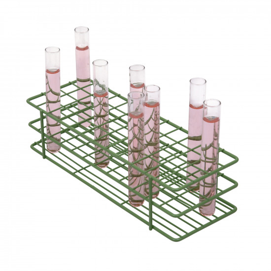 Bel-Art Poxygrid Test Tube Rack; For 13-16mm Tubes, 48 Places, Green