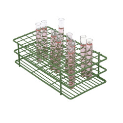 Bel-Art Poxygrid Test Tube Rack; For 13-16mm Tubes, 72 Places, Green