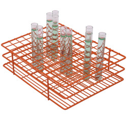 Bel-Art Poxygrid Test Tube Rack; For 13-16mm Tubes, 108 Places, Orange