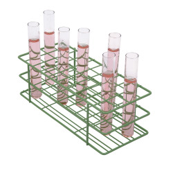 Bel-Art Poxygrid Test Tube Rack; For 16-20mm Tubes, 40 Places, Green