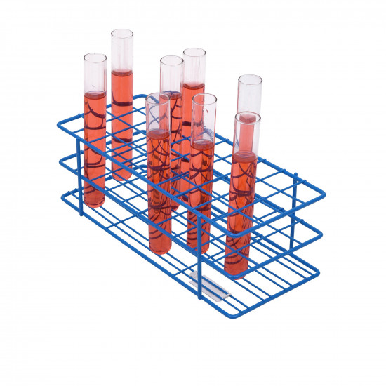 Bel-Art Poxygrid Test Tube Rack; For 16-20mm Tubes, 40 Places, Blue Bel-Art Poxygrid Test Tube Rack; For 16-20mm Tubes, 40 Places, Blue