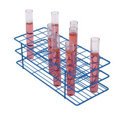 Bel-Art Poxygrid Test Tube Rack; For 20-25mm Tubes, 40 Places, Blue