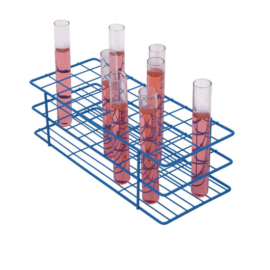 Bel-Art Poxygrid Test Tube Rack; For 20-25mm Tubes, 40 Places, Blue Bel-Art Poxygrid Test Tube Rack; For 20-25mm Tubes, 40 Places, Blue