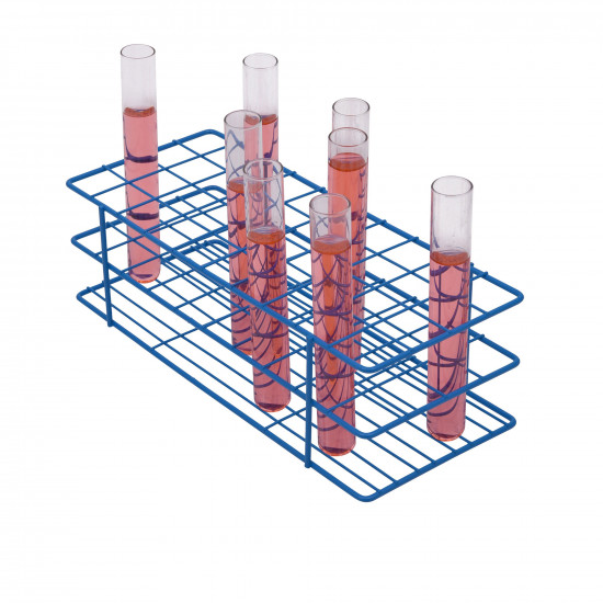 Bel-Art Poxygrid Test Tube Rack; For 20-25mm Tubes, 40 Places, Blue