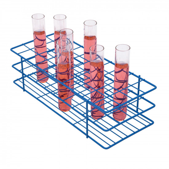 Bel-Art Poxygrid Test Tube Rack; For 20-25mm Tubes, 40 Places, Blue