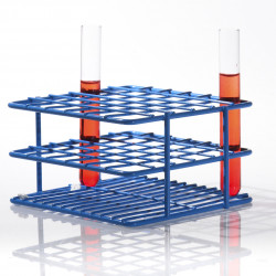 Bel-Art Poxygrid “Half-Size” Test Tube Rack; For 10-13mm Tubes, 36 Places, Blue