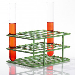 Bel-Art Poxygrid “Half-Size” Test Tube Rack; For 13-16mm Tubes, 24 Places, Green