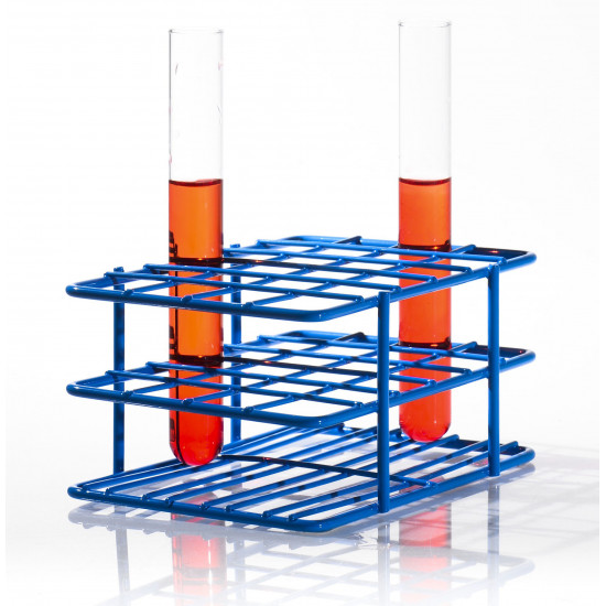 Bel-Art Poxygrid “Half-Size” Test Tube Rack; For 13-16mm Tubes, 24 Places, Blue Bel-Art Poxygrid “Half-Size” Test Tube Rack; For 13-16mm Tubes, 24 Places, Blue